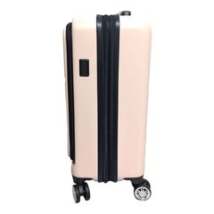 LUGGEX Carry On Luggage with Front Pocket, Expandable Polycarbonate Hard Shell - Pink - 20 Inch