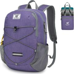 SKYSPER Small Hiking Backpack -12L Lightweight Packable Daypack for Travel Foldable Tear Resistant Backpacks for Women Men, Purple