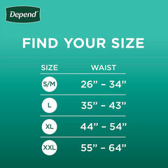 Depend Fresh Protection Incontinence Underwear for Men, Adult Diapers, XL, 15 Ct