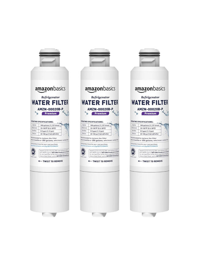 Amazon Basics Replacement Samsung DA29-00020B Refrigerator Water Filter Cartridge - Premium - 3 Pack