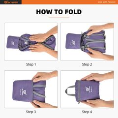 SKYSPER Small Hiking Backpack -12L Lightweight Packable Daypack for Travel Foldable Tear Resistant Backpacks for Women Men, Purple