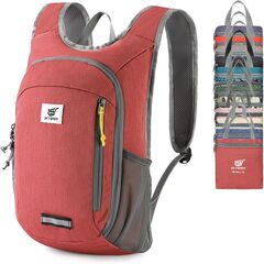 SKYSPER Small Daypack 10L Hiking Backpack Packable Lightweight Travel Day Pack for Women Men (Red)