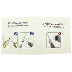 Senyum Replacement Toothbrush Heads Compatible with Philips Sonicare - Black - Snap On - 8 pack