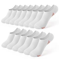Honeysea Ankle Socks for Women Athletic Running Socks, White (7 Pairs)