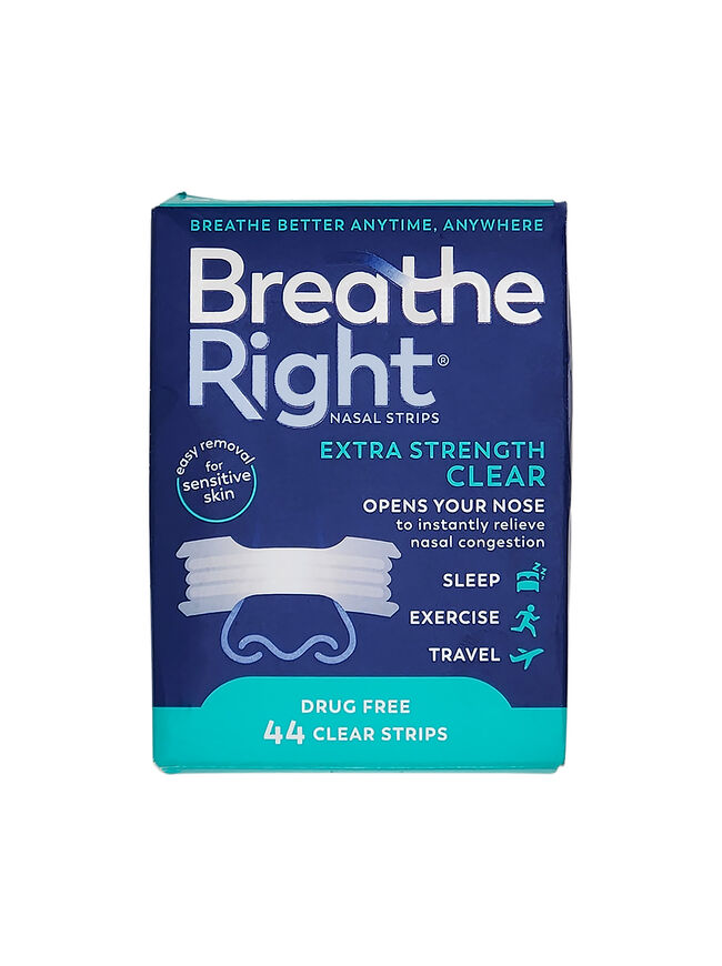 Breathe Right Extra Strength Sensitive Skin 44 Clear Strips