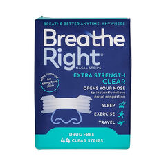 Breathe Right Extra Strength Sensitive Skin 44 Clear Strips