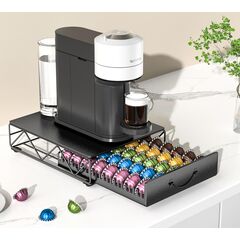 HFHOME Coffee Pod Holder Drawer Compatible with Nespresso - 40 Large or 60 Small