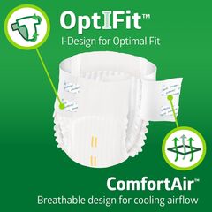 Extra+ OptiFit Heavy Absorbency Adult Diapers, FSA/HSA Eligible,20 Count, Waist Size 32"-44" ,M , Incontinence Briefs for Men and Women, Disposable, Moisture Wicking, Leak Protection