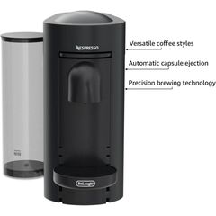 Nespresso VertuoPlus New Coffee and Espresso Machine by De'longhi, Limited Edition, Black Matte