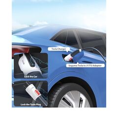 NACS to J1772 Adapter, Max 80Amp 250V J1772 EV Charging Adapter to Tesla Charger, Compatible with Tesla High Power Wall Connector, Home Mobile Chargers, Destination Charger, Suits for SAE J1772 EVs