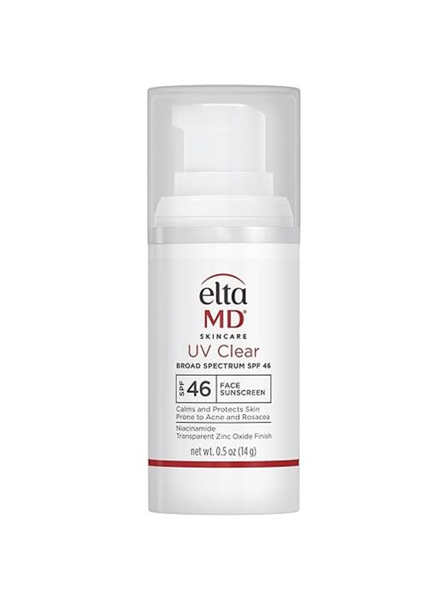 EltaMD UV Clear Face Sunscreen SPF 46, Oil-Free Sunscreen with Zinc Oxide, Dermatologist Recommended 0.5 Oz