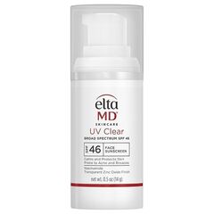 EltaMD UV Clear Face Sunscreen SPF 46, Oil-Free Sunscreen with Zinc Oxide, Dermatologist Recommended 0.5 Oz