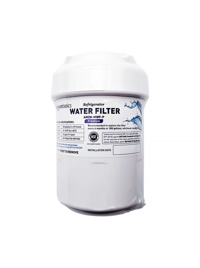Amazon Basics Replacement GE MWF Refrigerator Water Filter - Premium Filtration
