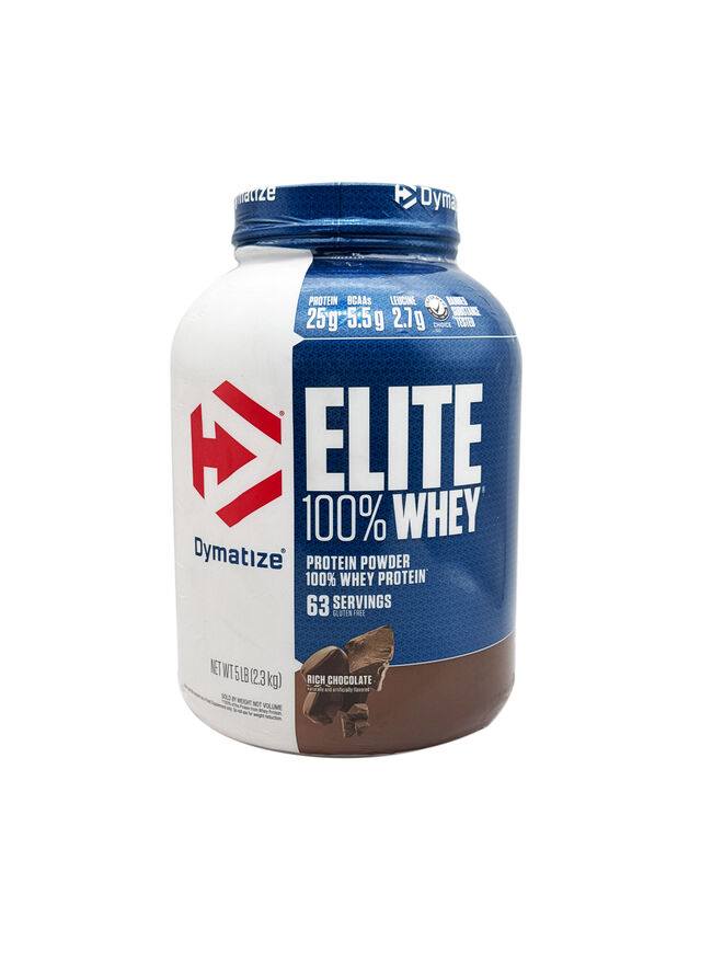 Dymatize Elite 100% Whey Protein Powder - Rich Chocolate - 5 lbs - 63 Servings