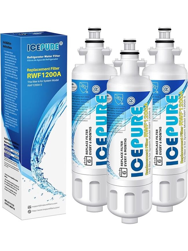 ICEPURE RWF1200A Refrigerator Filter Fits LG LT700P Kenmore Elite 46 9690 3Pack