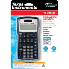 Texas Instruments TI-30XIIS Scientific Calculator, Black with Blue Accents