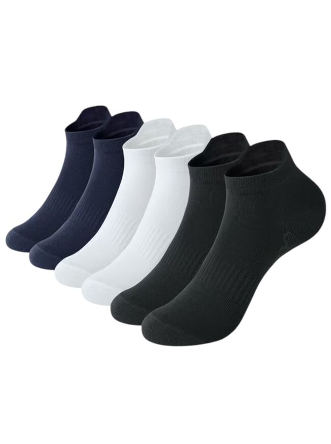 Honeysea Ankle Socks for Women Men Heel Tab Athletic Running Socks, Medium (6 Pairs) 