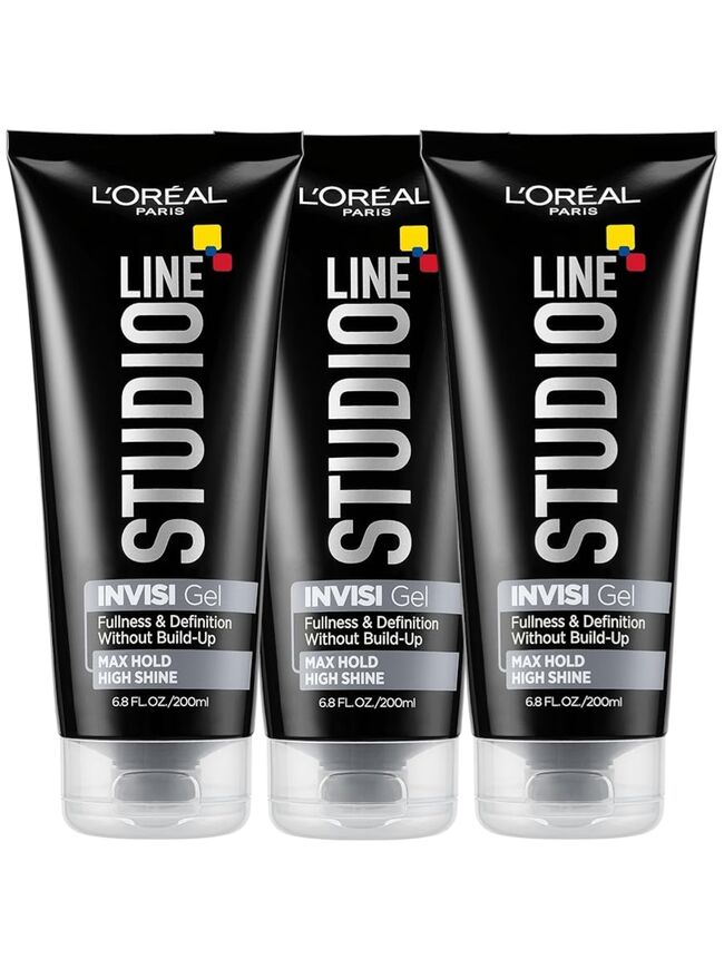 L'Oreal Paris Studio Line INVISI Gel, Strong Hold 6.80 oz (3 pack)