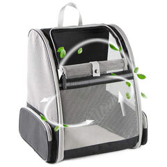 Texsens Innovative Traveler Bubble Backpack Pet Carriers for Cats and Dogs (Black)