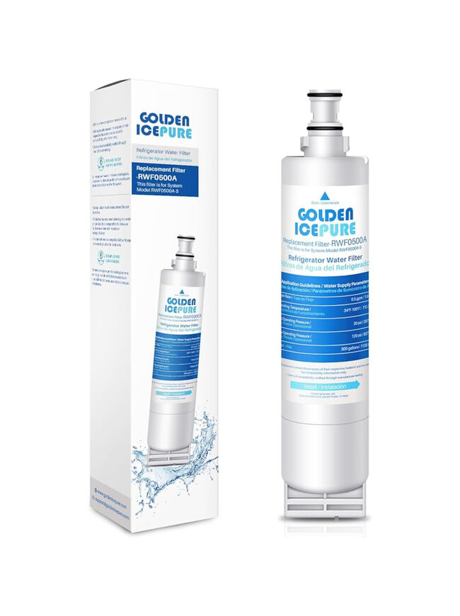 GOLDEN ICEPURE 4396508 Refrigerator Water Filter, Replacement for EveryDrop Filter 5, 4396510, EDR5RXD1, Whirlpool 4396508, 4396510, 4392857, Kenmore 46-9010, NLC240V 1PACK