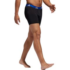 adidas Men's Microfiber Boxer Briefs Underwear (Multipack) Athletic Stretch-Fit Black/Collegiate Royal Blue/Scarlet Redperformance (X-Large)