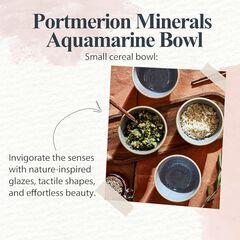 Portmeirion Minerals 4.5-Inch Small Bowl, Aquamarine - Stoneware Tableware from Portugal, Reactive Glaze for a One-of-a-Kind Design, Microwave & Dishwasher Safe - Ceramic Serveware for Kitchen