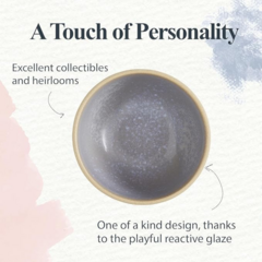 Portmeirion Minerals 4.5-Inch Small Bowl, Aquamarine - Stoneware Tableware from Portugal, Reactive Glaze for a One-of-a-Kind Design, Microwave & Dishwasher Safe - Ceramic Serveware for Kitchen